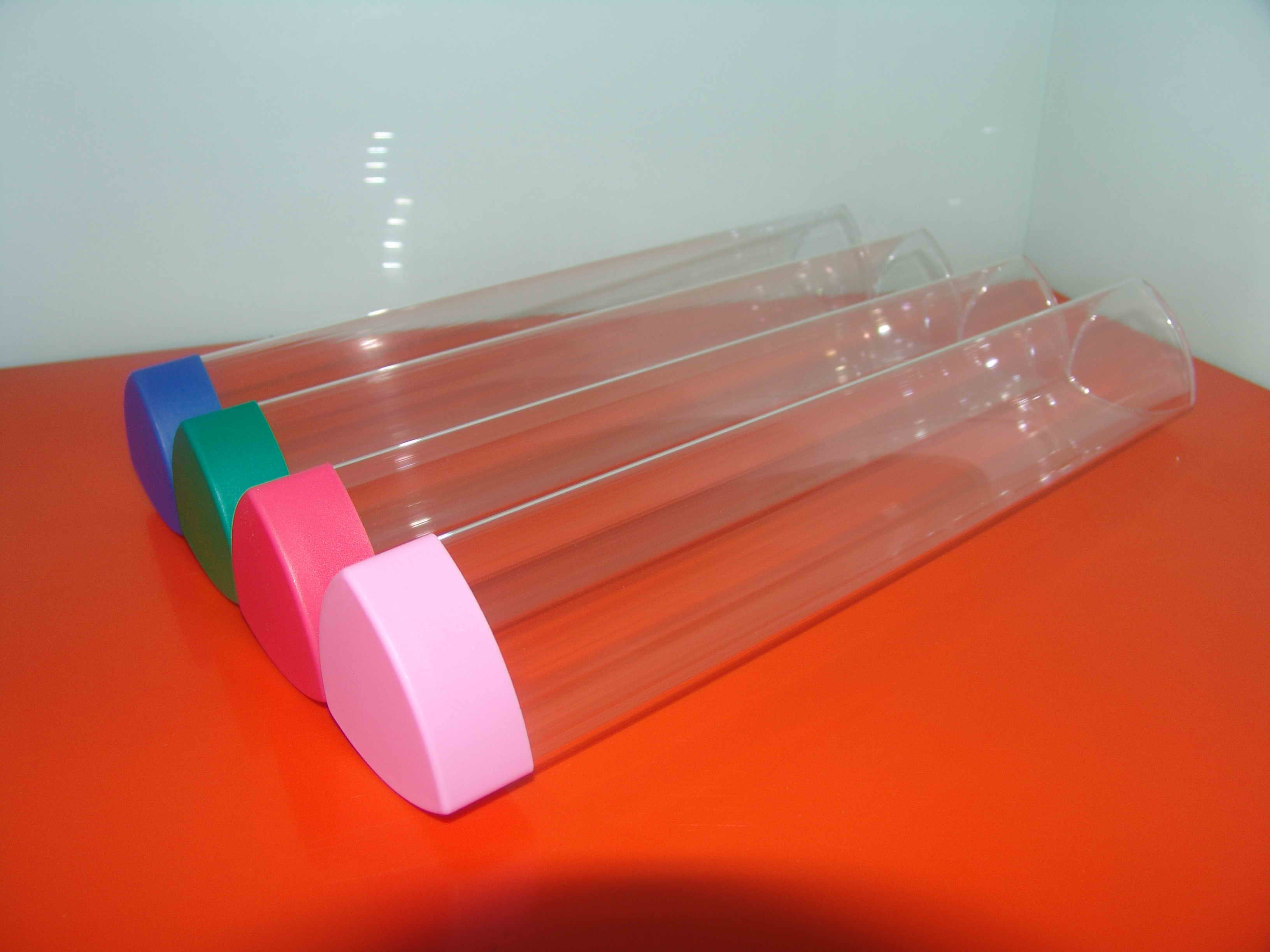 clear triangle tubes,triangle plastic tubes,triangel packaging tubes